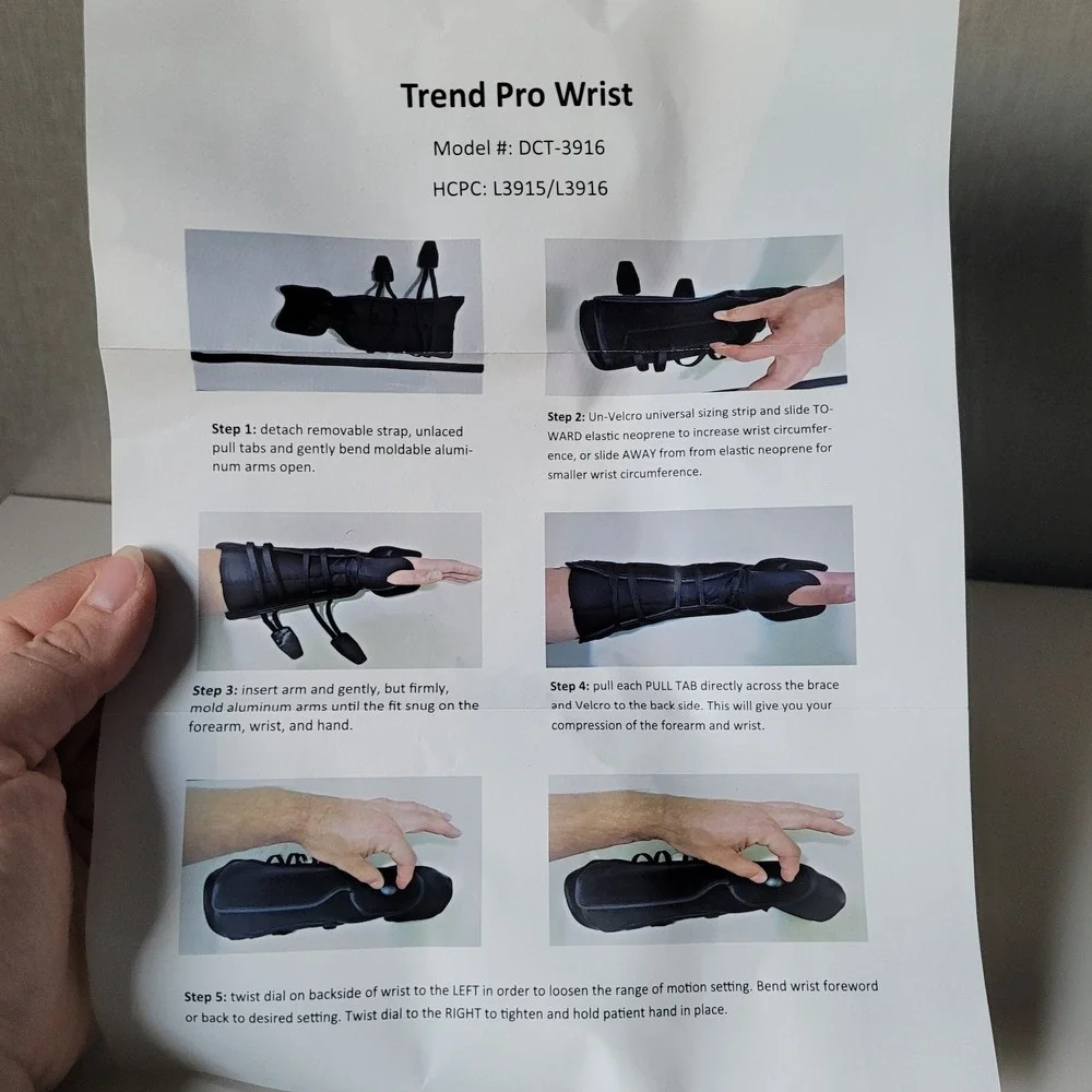 Trend Pro Wrist Brace Model DCT-3916 - Adjustable ROM - NEW IN PACKAGE